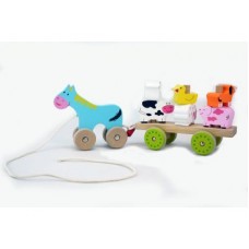 Pull Along Farm Animal Cart Pull Along Farm Animal Cart